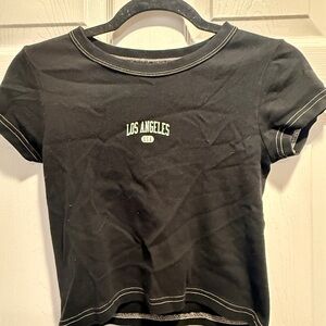 Brandy Melville Black Los Angeles Tee